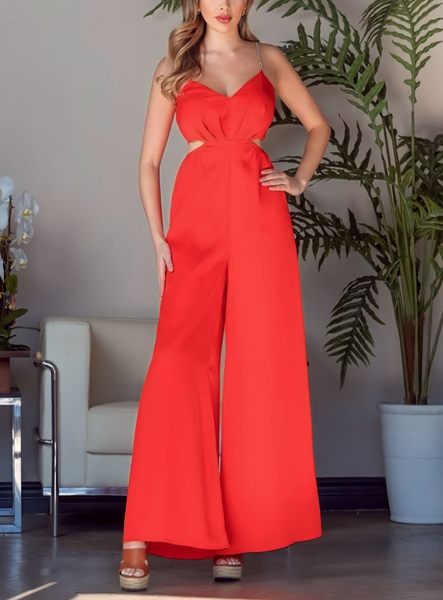 Luxe Sexy Orange Jumpsuit