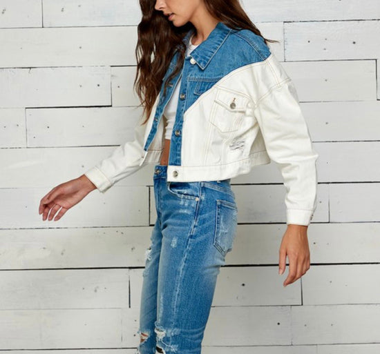 Oversized Crop Denim Jacket